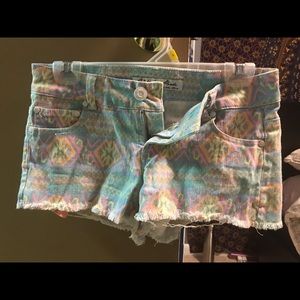Aztec jean shorts